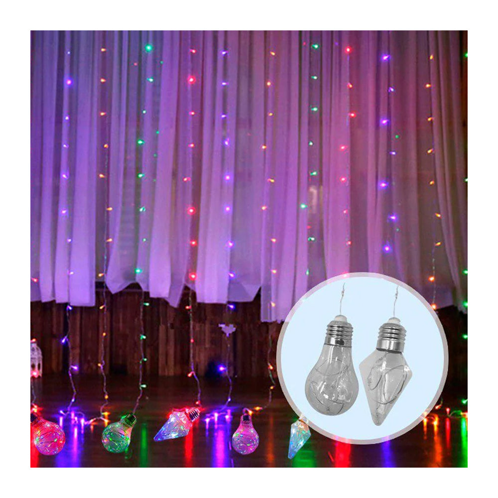 CORTINA DE LUZ LED NAVIDAD 3X1 MTS