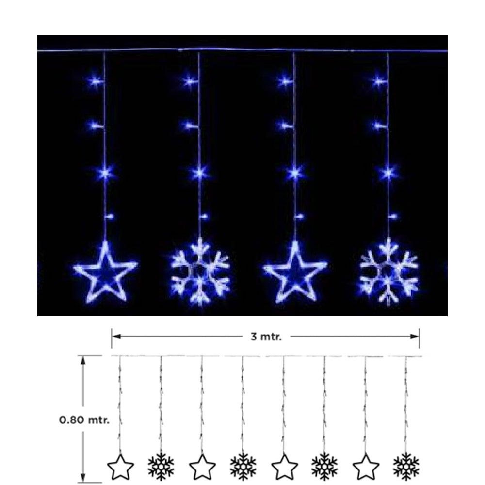 CORTINA LUZ LED COPOS DE NIEVE